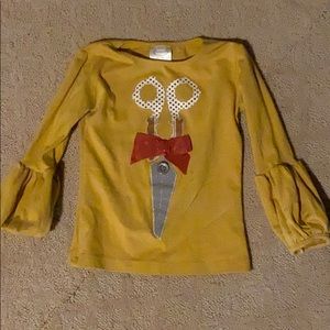 Persnickety mustard long sleeve top, size 2- excellent condition!